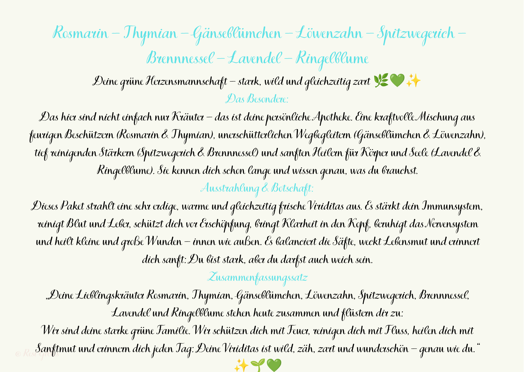 Kräutersignatur Rosmarin Thymian